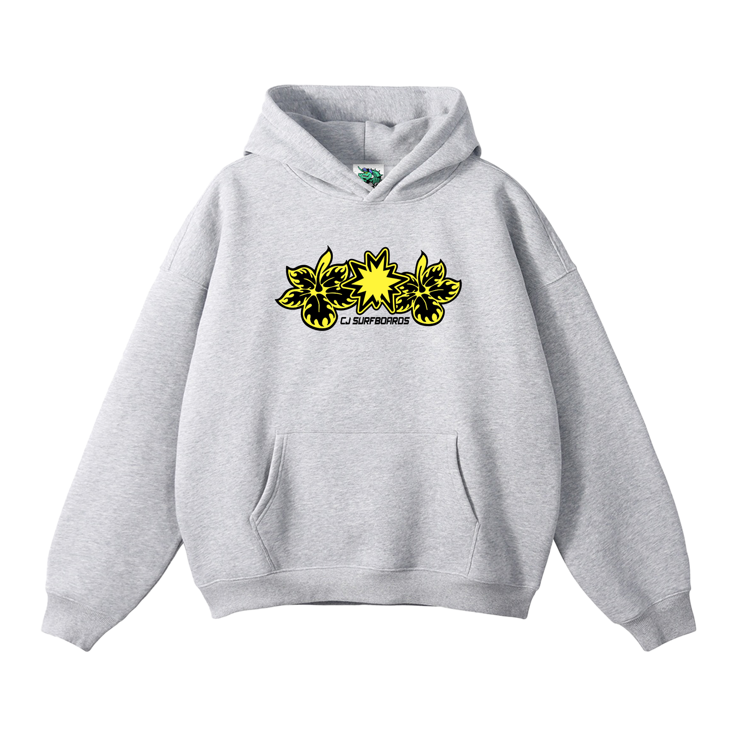 CJ Surfboards Hibiscus hoodie grey