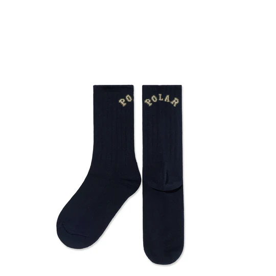 Polar Skate Co. Large Rib Socks College Dark Navy