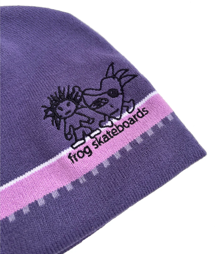 Frog Skateboards Purple Pirate Beanie