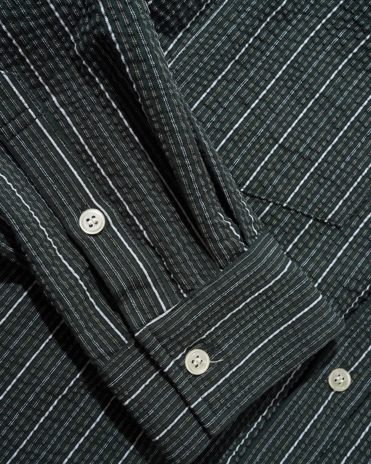 Butter Goods Seersucker Shirt Col. Forest