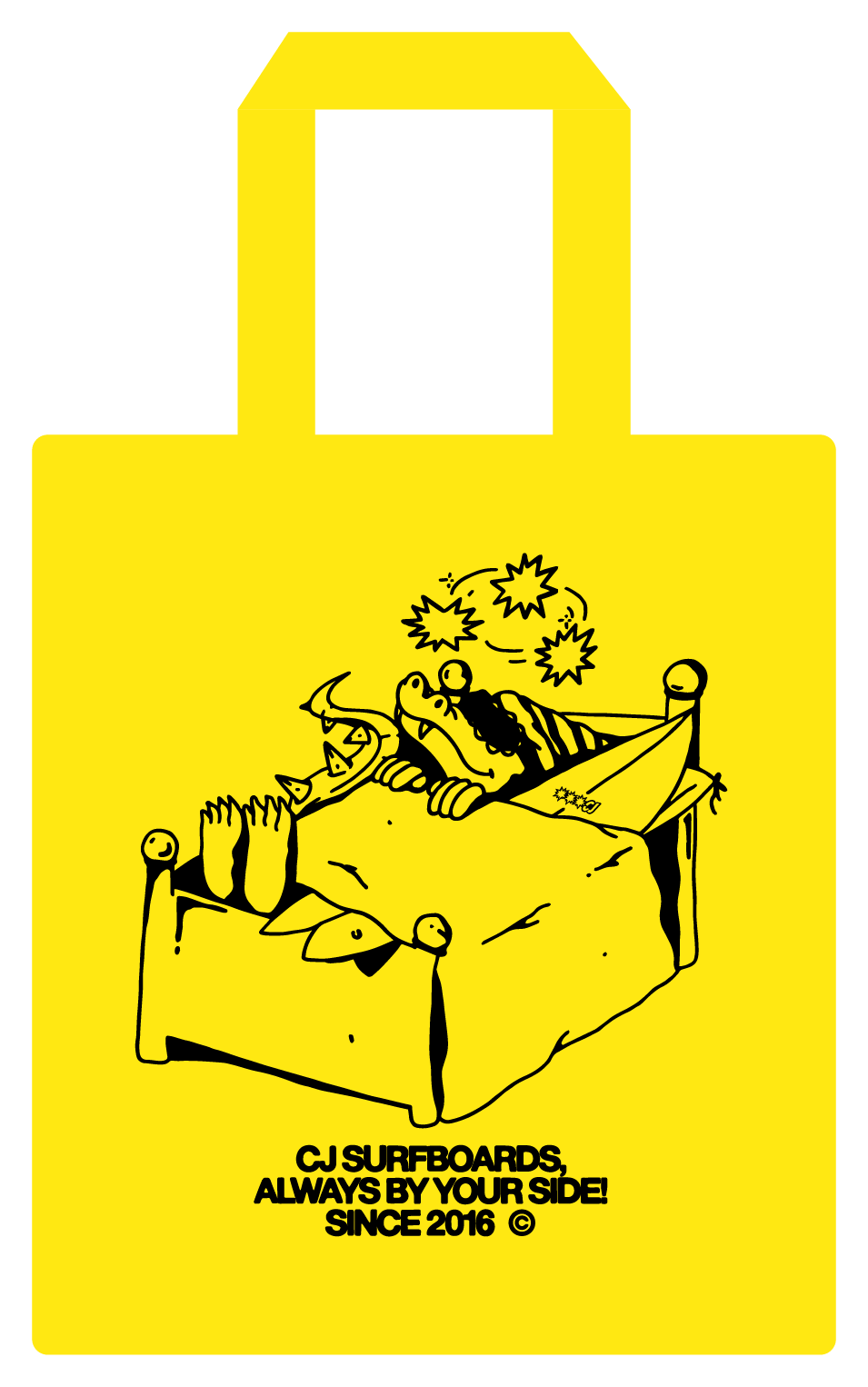 CJ Surfboards Always By Your Side tote bag (yellow)