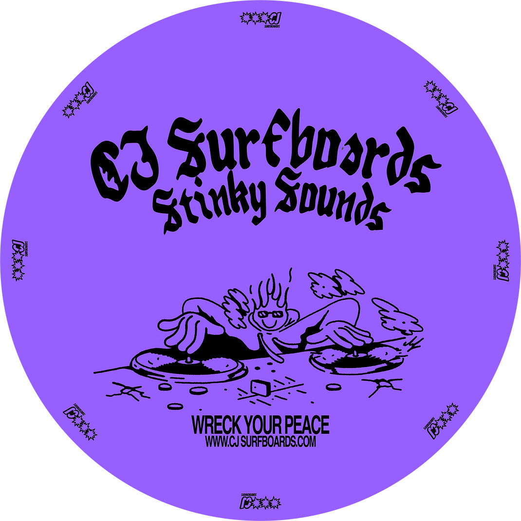 CJ Surfboards Stinky Sounds Slip Mat Purple