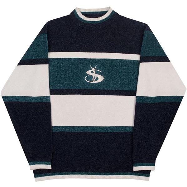 Yardsale XXX - Phantasy Chenille Knit - Navy/Emerald/White