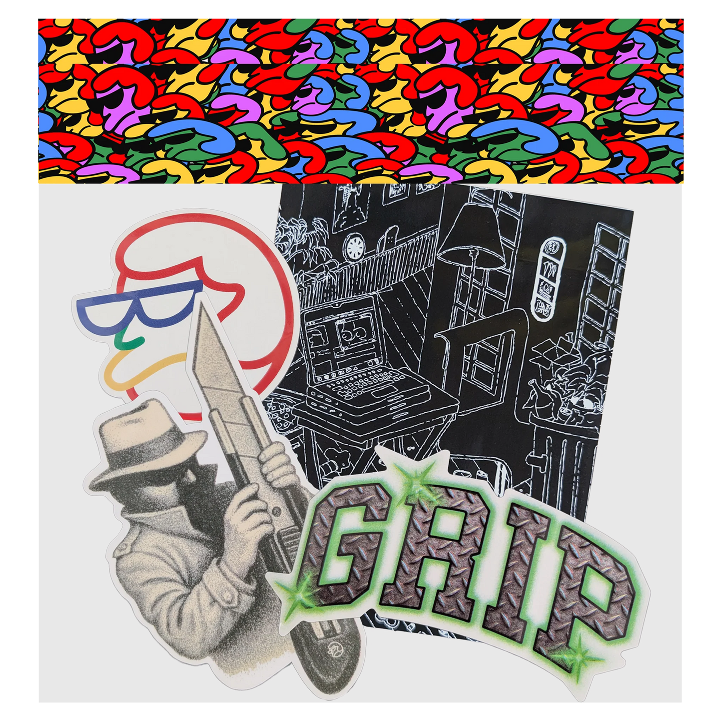Classic Grip 5 Pack Stickers