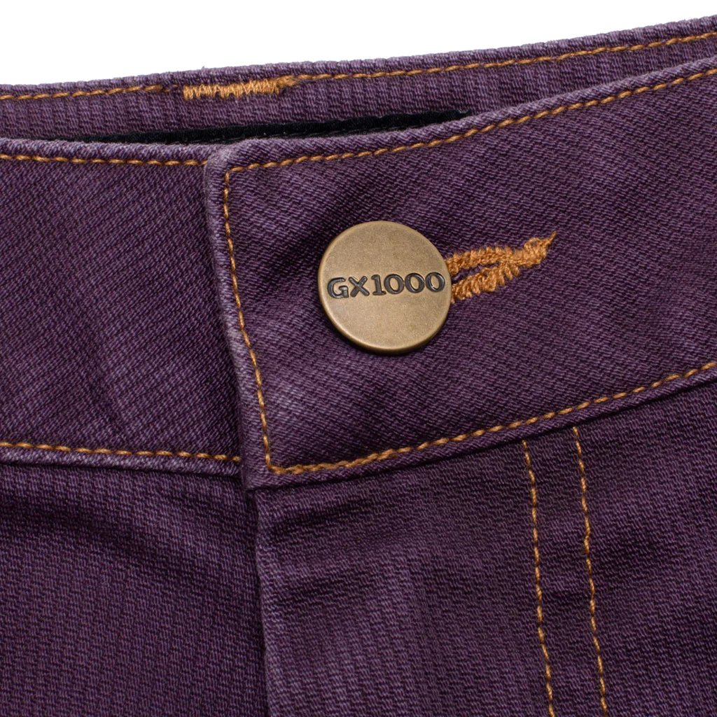 GX1000 Plum Carpenter Pant with Gold Stitching