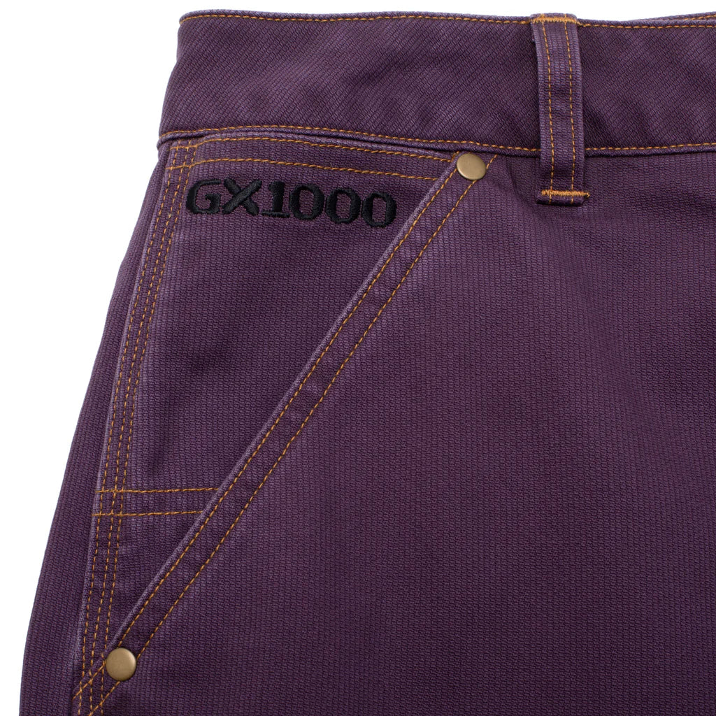 GX1000 Plum Carpenter Pant with Gold Stitching