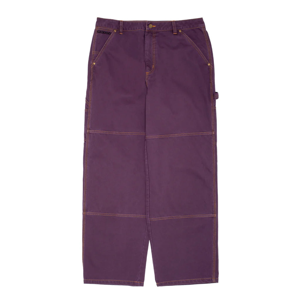 GX1000 Plum Carpenter Pant with Gold Stitching