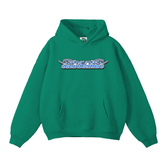 CJ Surfboards Tribal hoodie green