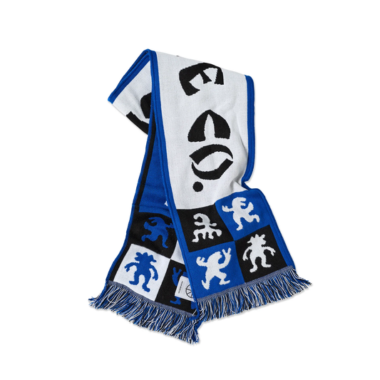 Polar Skate Co. Football Scarf | Checkers - Blue