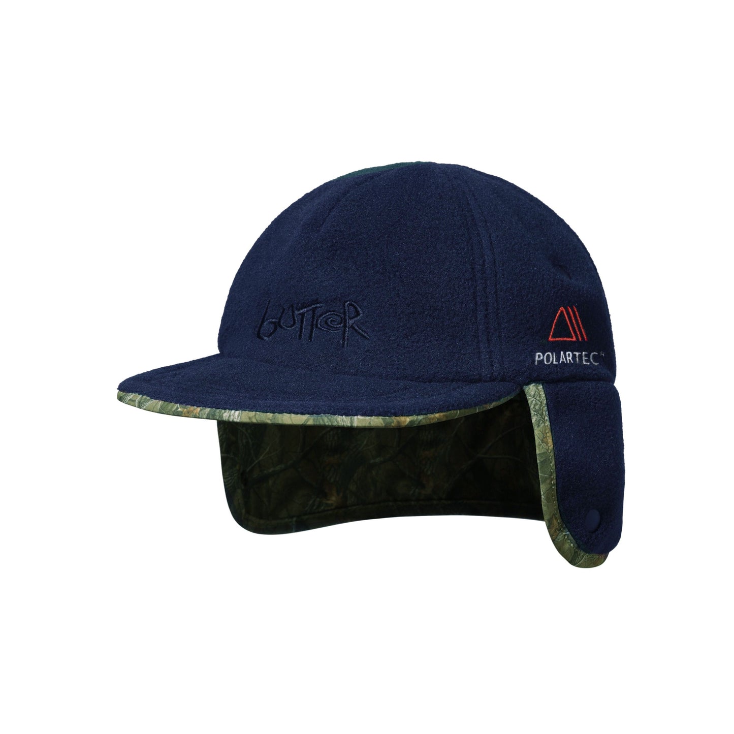 Butter Goods Polartec Reversible Trapper Cap Col. Forest Camo/Navy