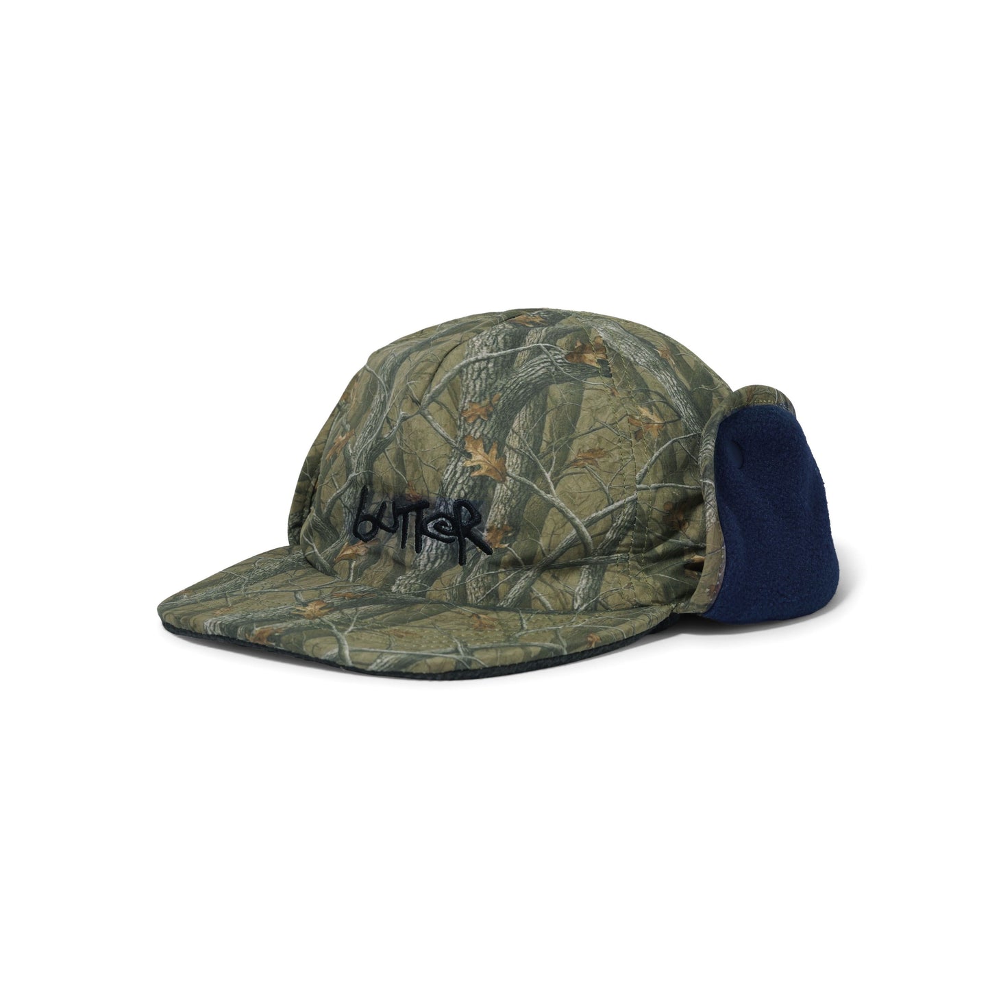 Butter Goods Polartec Reversible Trapper Cap Col. Forest Camo/Navy