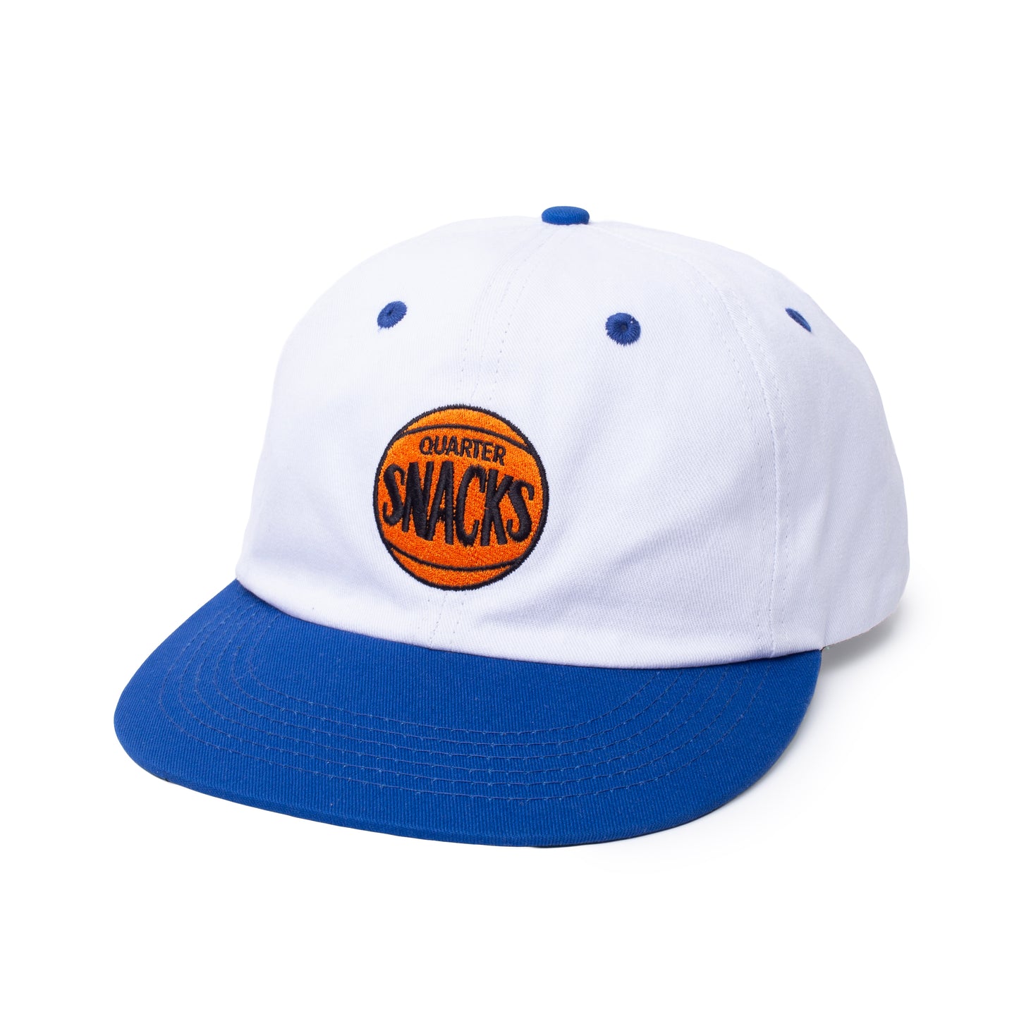 Quartersnacks 70's logo cap (white & royal)