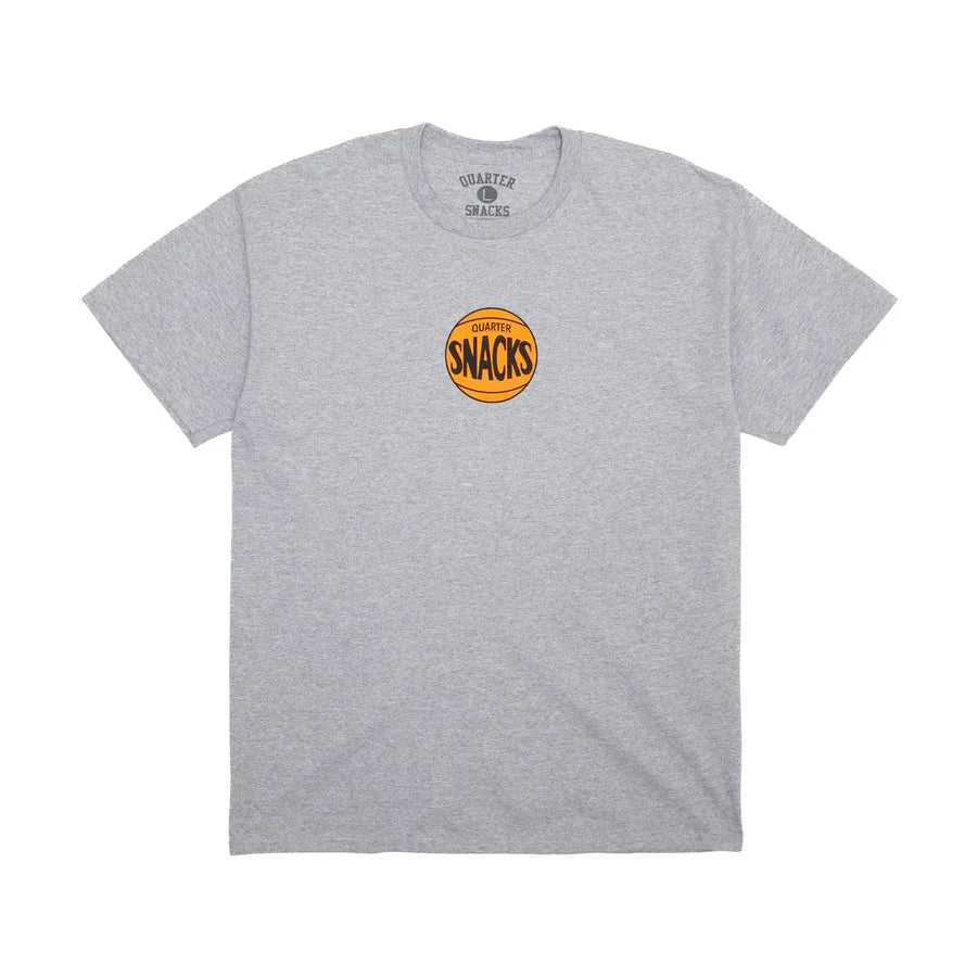 Quartersnacks Basketball Tee — Heather Grey