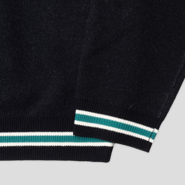 Pass~Port Antler Knit Sweater - Black / Teal