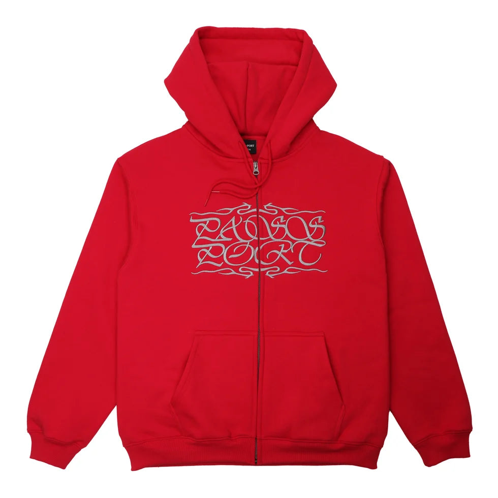 Pass~Port Calligraphy Zip Hood