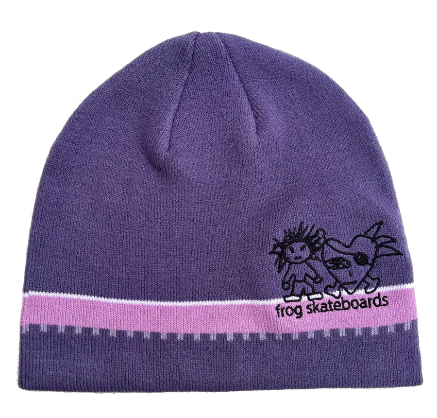 Frog Skateboards Purple Pirate Beanie