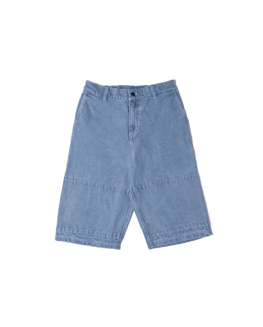 Poetic Collective Painter Shorts - Grey Denim Wash
