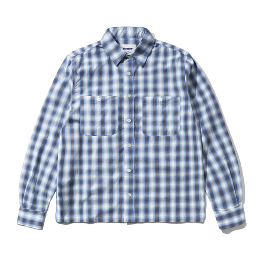 Butter Goods Shadow Plaid Shirt Col.Blue