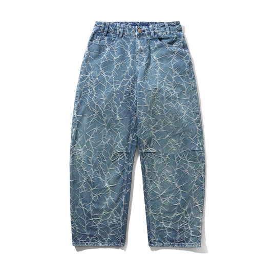 Butter Goods Thorn Camo Wide Cut Denim Jeans Col. Washed Indigo