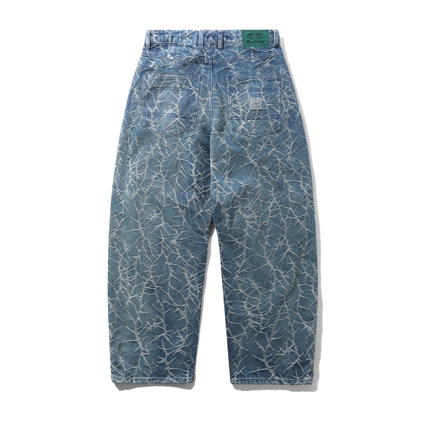 Butter Goods Thorn Camo Wide Cut Denim Jeans Col. Washed Indigo