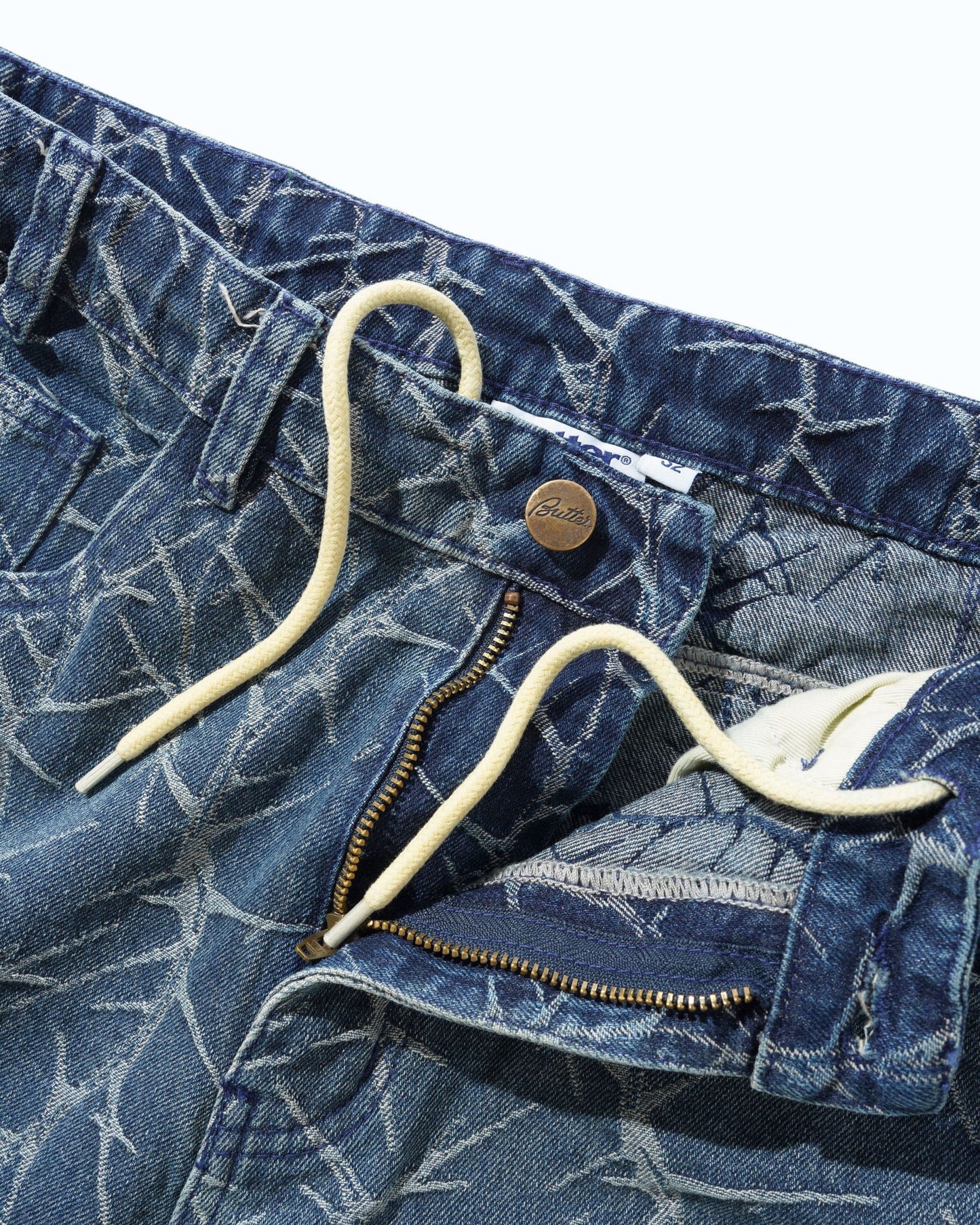 Butter Goods Thorn Camo Wide Cut Denim Jeans Col. Washed Indigo
