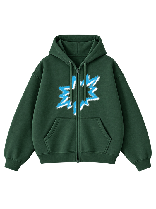 CJ Surfboards Zip Hoodie - Green