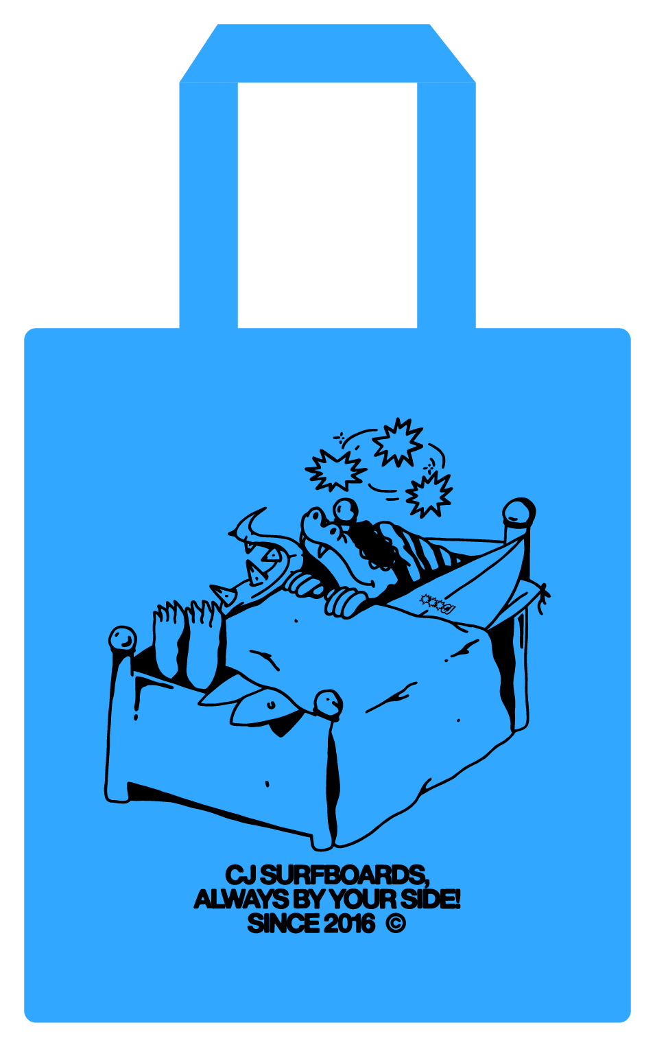CJ Surfboards Always By Your Side tote bag (cornflower blue)