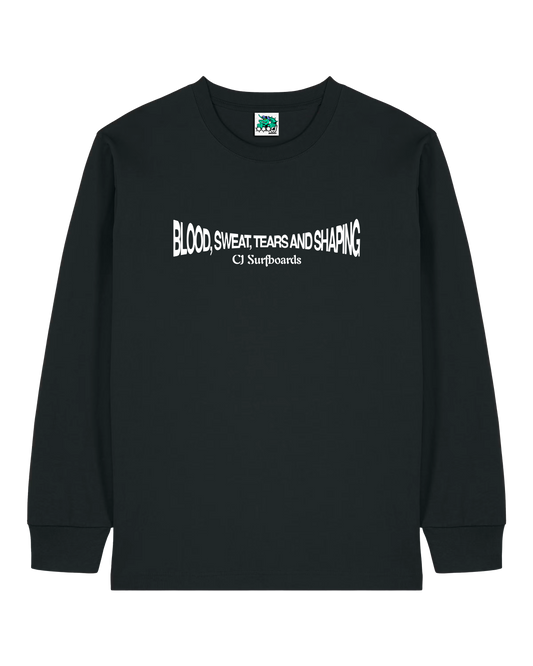 CJ Surfboards Blood,Sweat,Tears and Shaping longsleeve tee