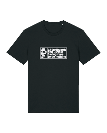 CJ Surfboards x Useless tee (black)