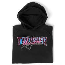 thrasher magazine vice logo  black hoodie