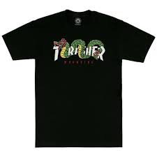 thrasher magazine aztec black tee