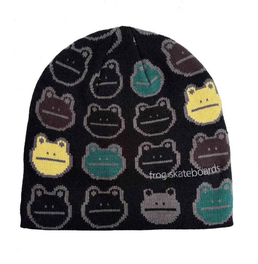Frog Skateboards Black Frog Nation Beanie