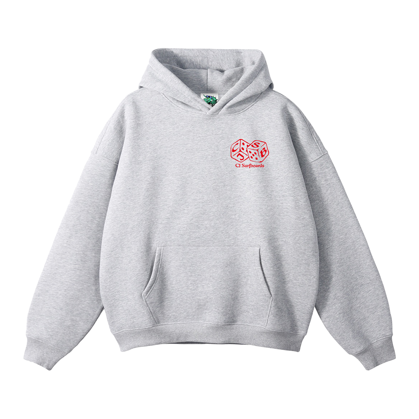 CJ Surfboards All Hustle, No Luck hoodie (heather gray)