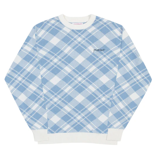 Yardsale XXX - Plaid Knit - Sky Blue/White