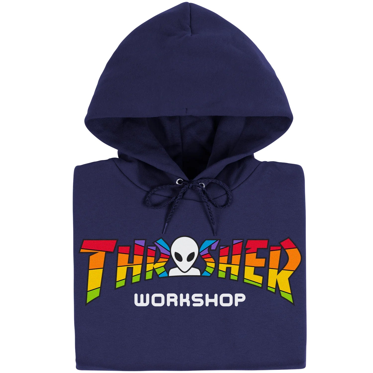 felpa thrasher alien workshop believe hoodie rainbow 